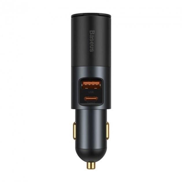 Пристрій зарядний автомобільний Baseus Share Together Fast Charge Car Charger with Cigarette Lighter Port 1USB/1Type-C 3A 120 W (CCBT-C0G)