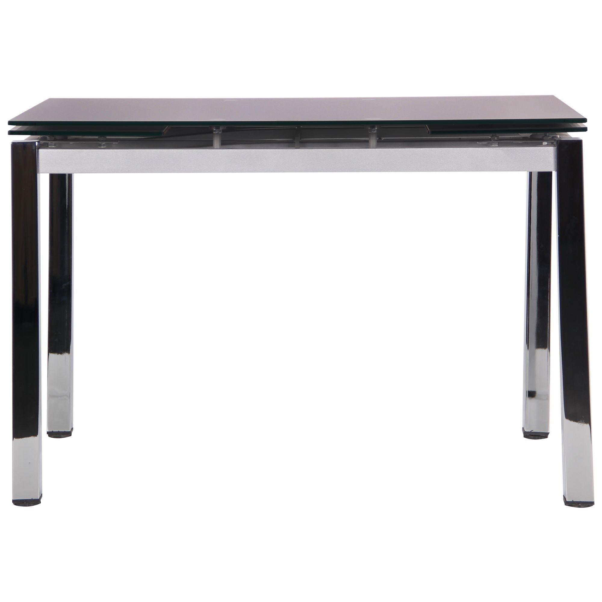 Стол обеденный AMF Holding Сандро 1100+600х750х700 раздвижной Хром/Черный - фото 3