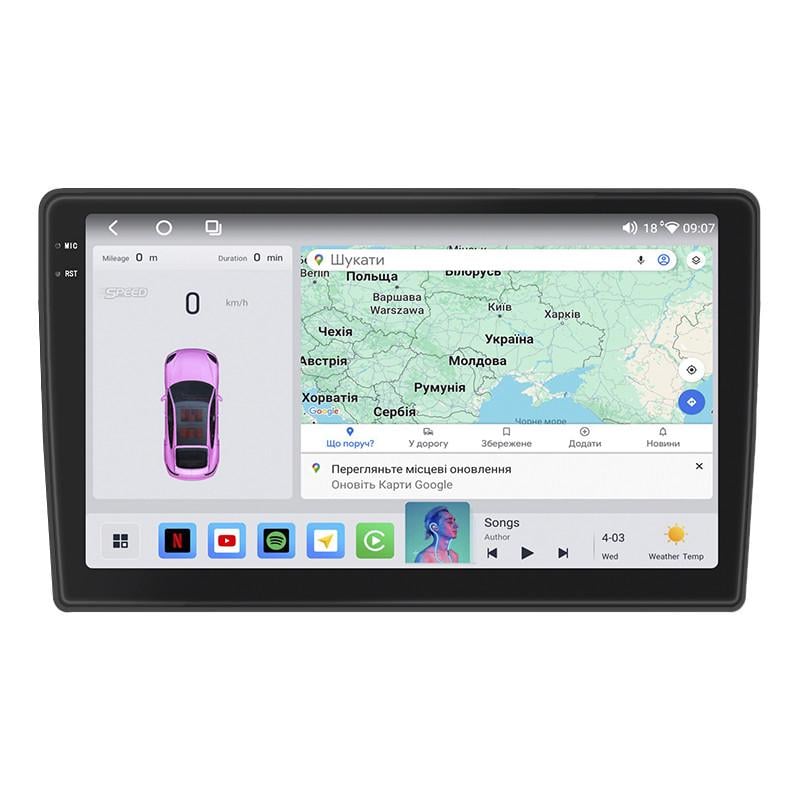 Автомагнитола штатная Lesko для Opel Agila A Рестайлинг 2004-2007 4/64 QLED CarPlay 4G Wi-Fi GPS Prime 9" (22391451)