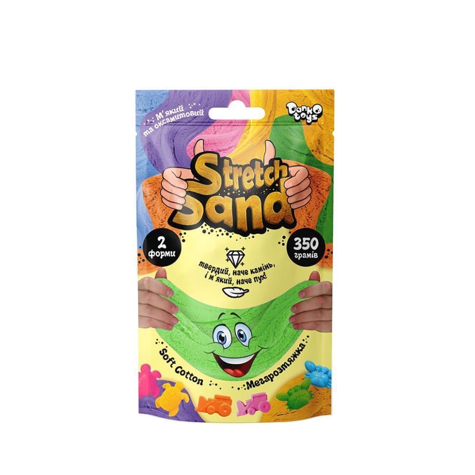 Набір креативної творчості Danko Toys Stretch Sand STS-04-02U пакет 350 г Зелений (RLT13197s43977)