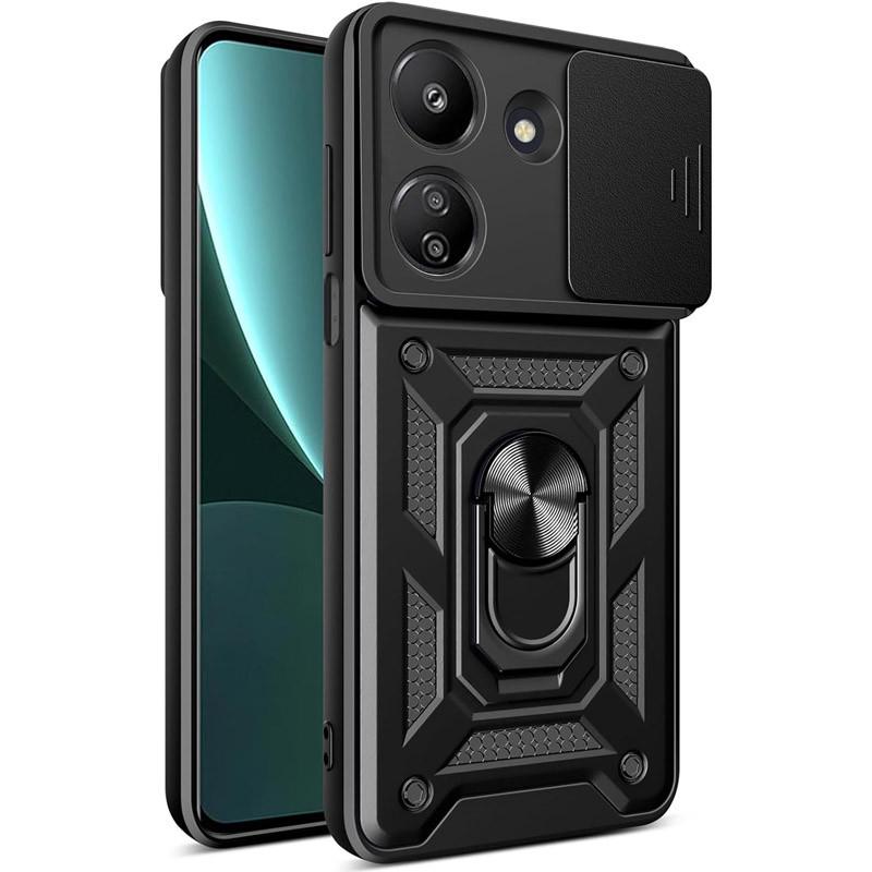 Протиударний ударостійкий чохол Camshield Serge Ring для Xiaomi Redmi 13C / Poco C65 Чорний