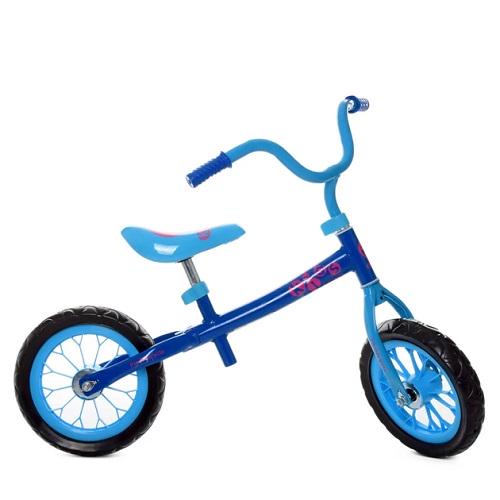 Біговел дитячий на сталевій рамі PROFI KIDS M 3255-2 12″ Блакитний - фото 1