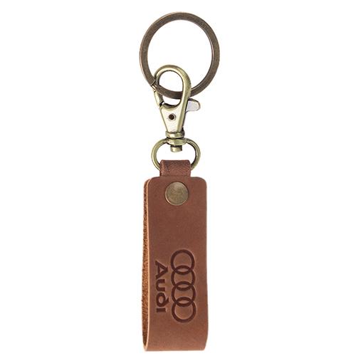 Брелок кожаный с карабином Audi Коричневый (00000050039)