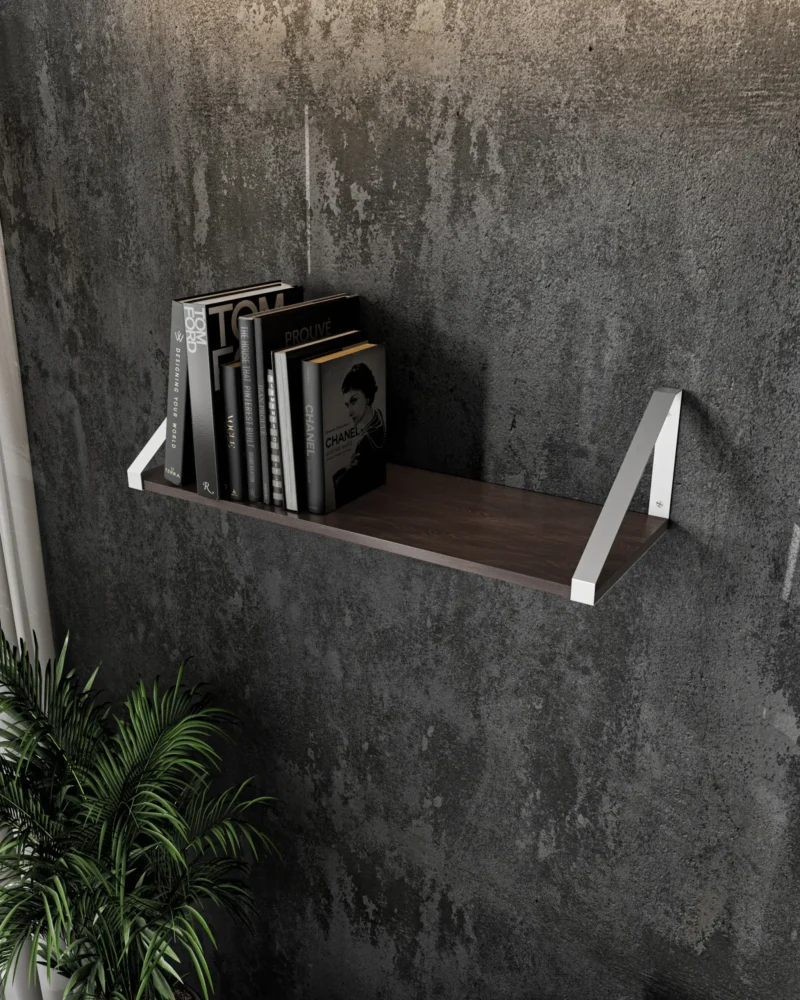 Полиця XT28 настінна для книг та декору | стиль Лофт 800х290х210 мм ДСП 16 мм Венге Магія/Білий (20364796)