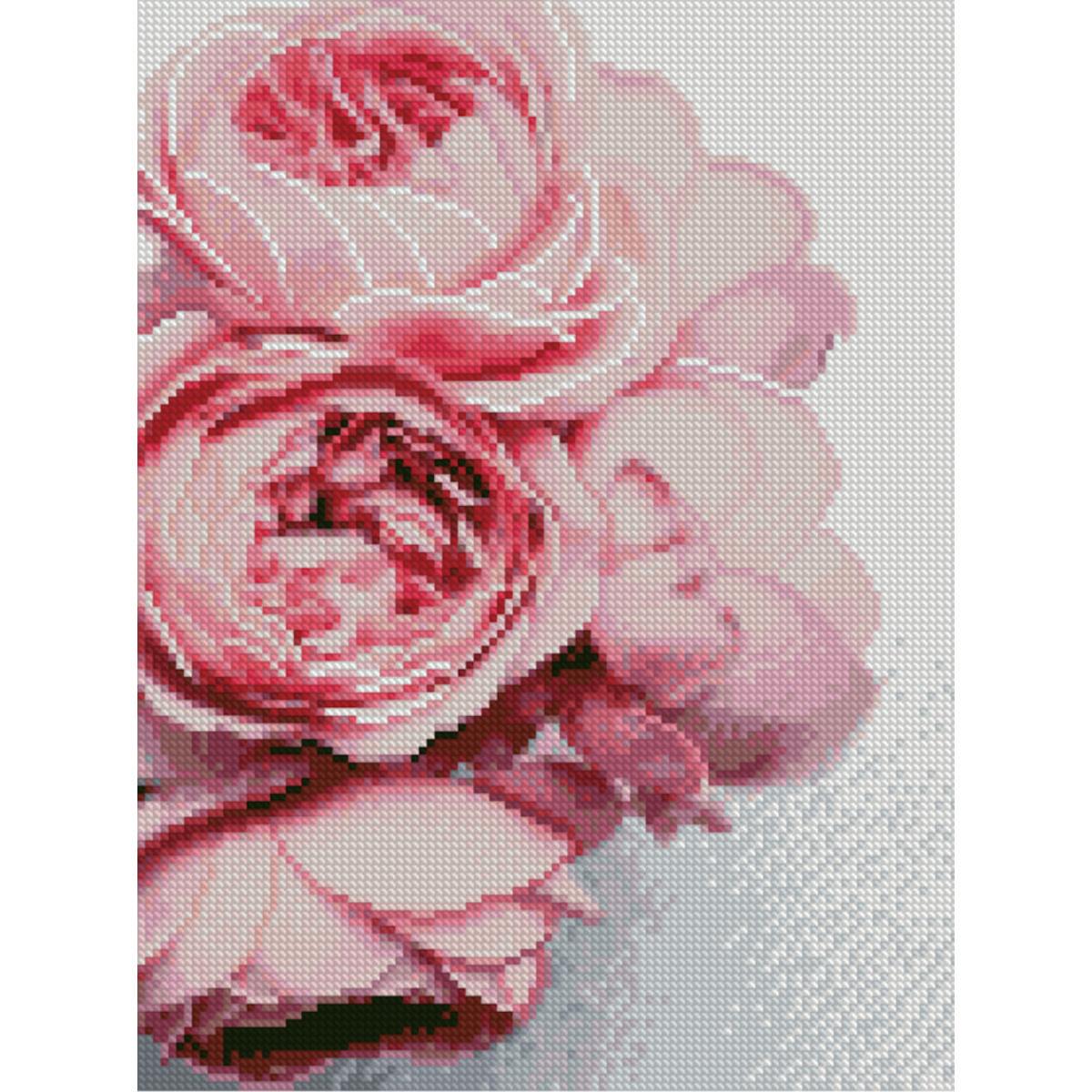 Алмазная мозаика Strateg Премиум Пудровые пионы 30x40 см (HX179)