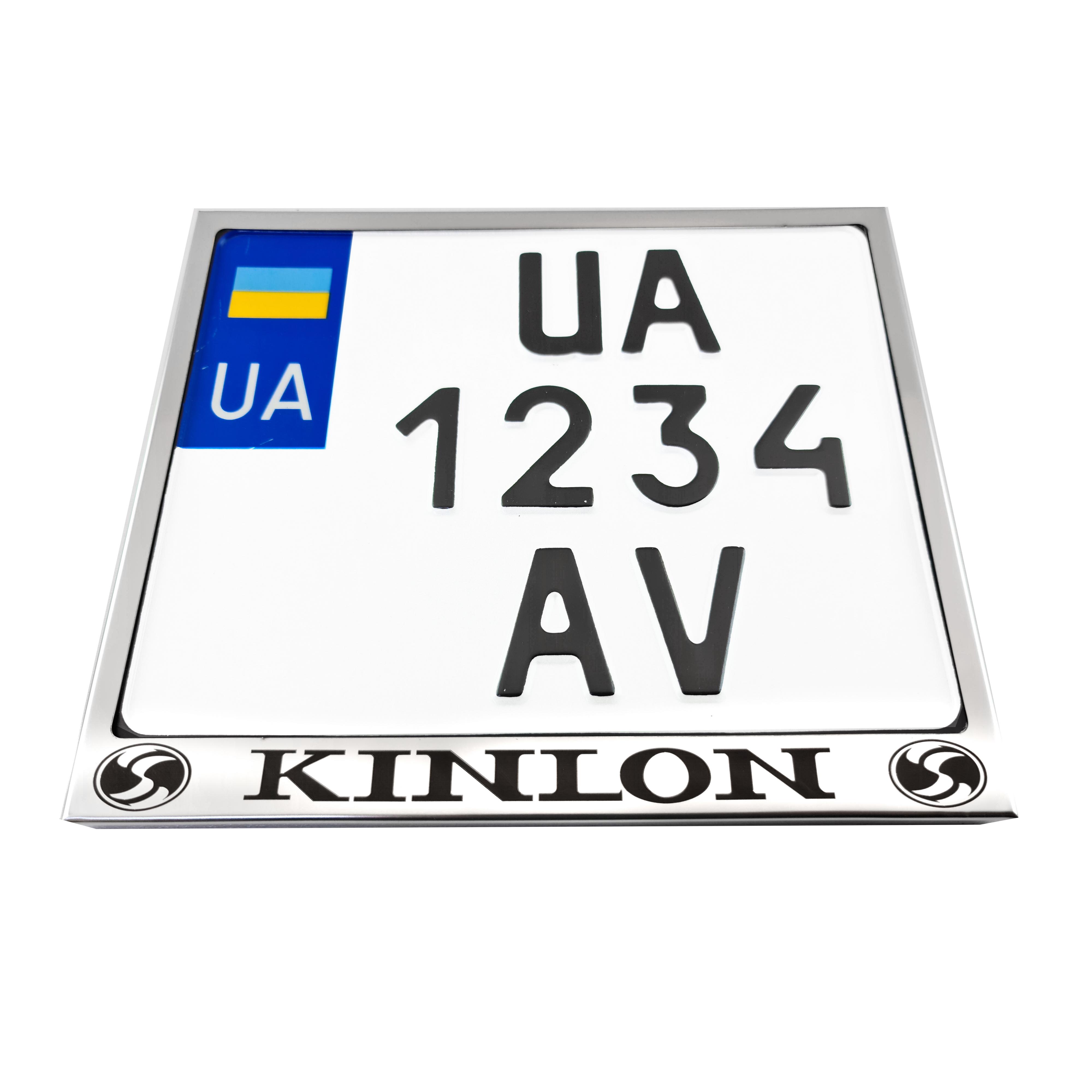 Рамка для мотоциклетного номера Kinlon 174х220 мм Хром (VH-S1722KNSGL)