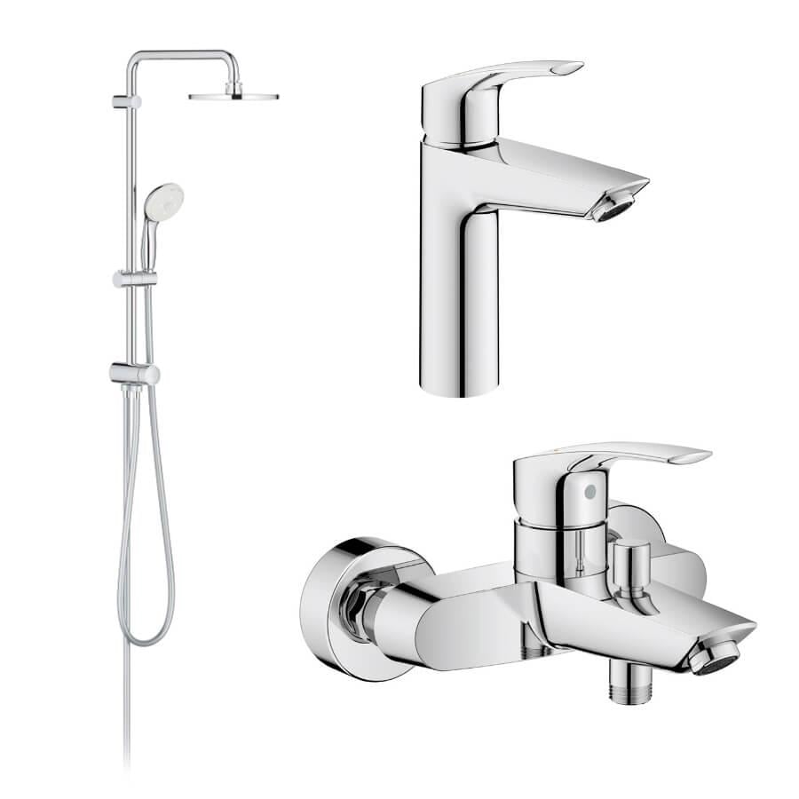 Набор смесителей для ванной Grohe Eurosmart 3в1 (UA123246R0)