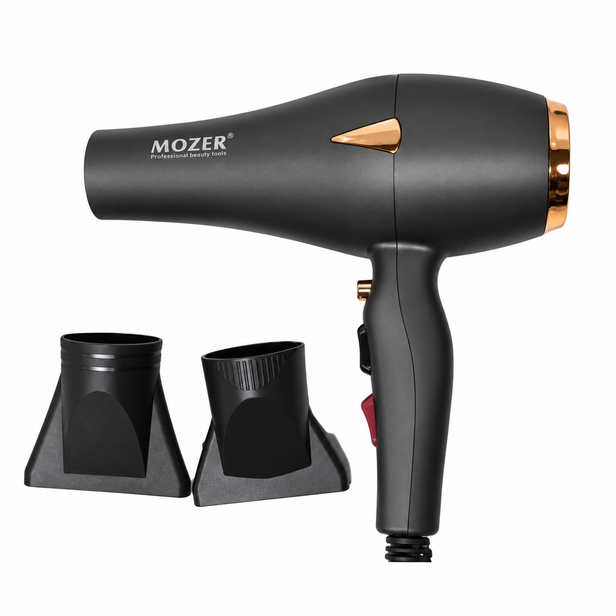 Фен Mozer MZ-9951 з концентратором 2 швидкості холодний обдув турборежим Сірий (ML-06858)