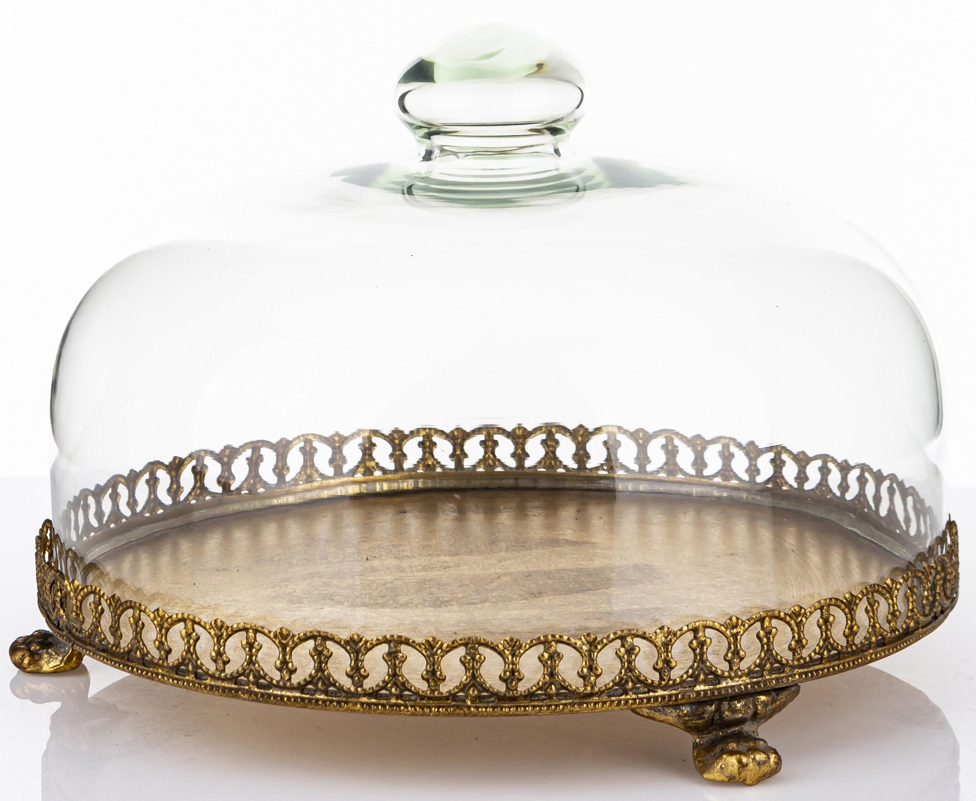 Таця ручної роботи Antyk з скляною кришкою 18x25x25 см (157666) - фото 6