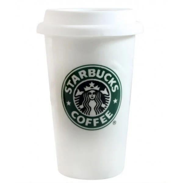 Керамічна склянка UKC StarBucks CUP HY101 8132 350 мл Білий Керамічна склянка UKC StarBucks CUP HY101 8132 350 мл Білий