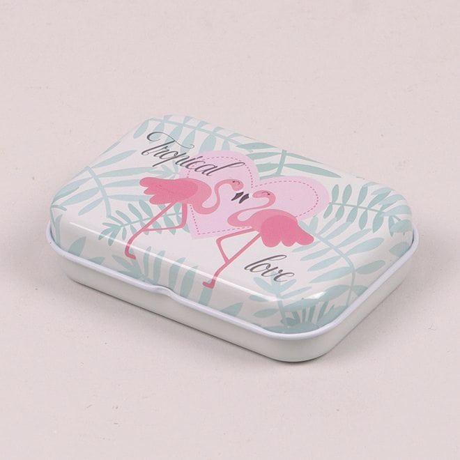 Коробочка металлическая Flora Фламинго для хранения мелочей (25266)