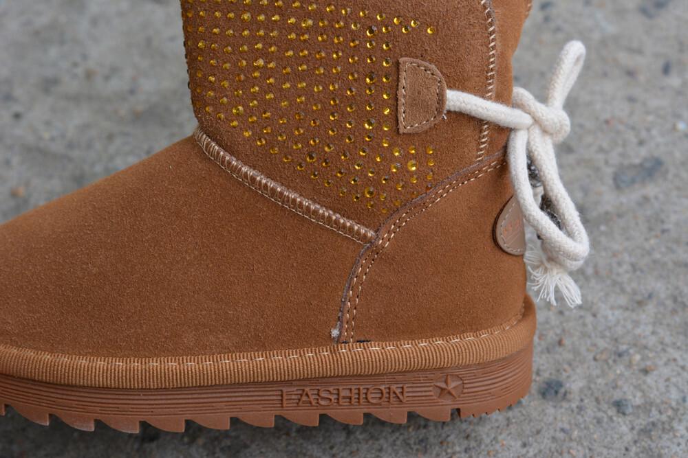 Уггі дитячі зимові Ugg замшеві р. 29 Коричневий (11352563) - фото 7