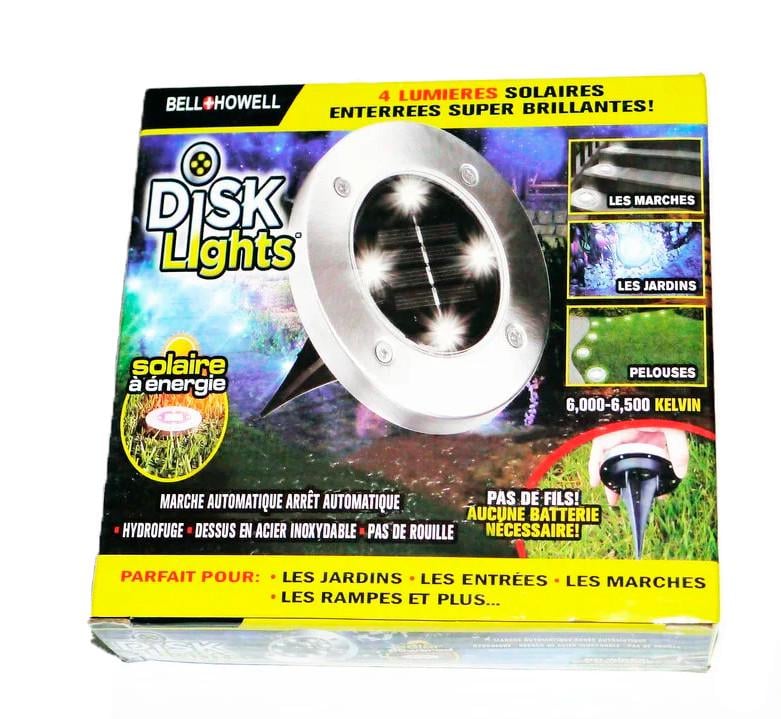 Вуличний світильник на сонячній батареї Bell Howell Disk lights 4 led - фото 6