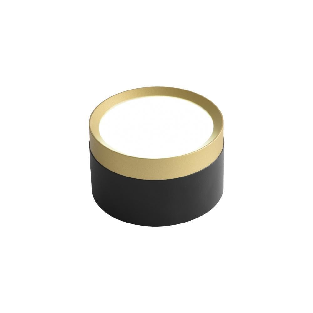 Точковий світильник накладний Violux VEGAS 15W GX53 IP20 коло Чорний/Золотий (340201)