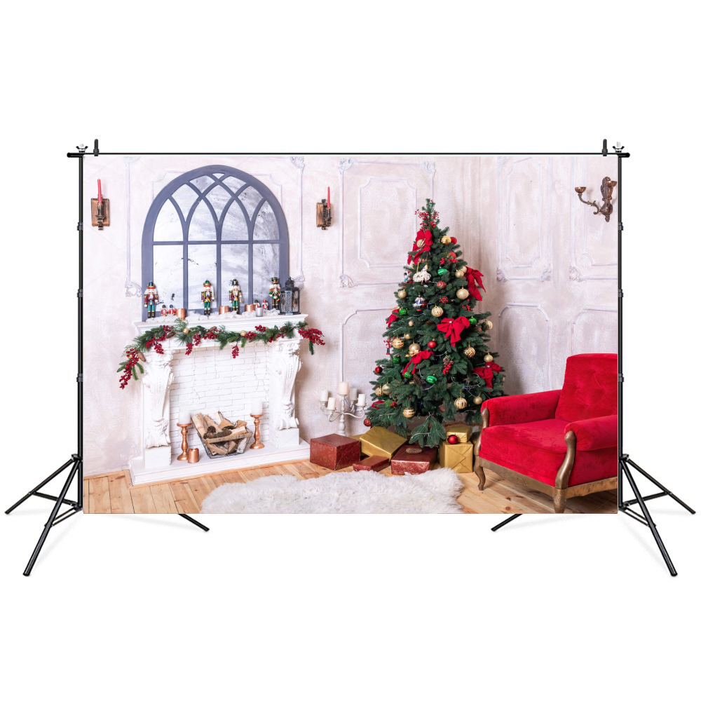 Фотофон виниловый текстурный Gipermag Decorated Xmas room 250х150 см (7792)