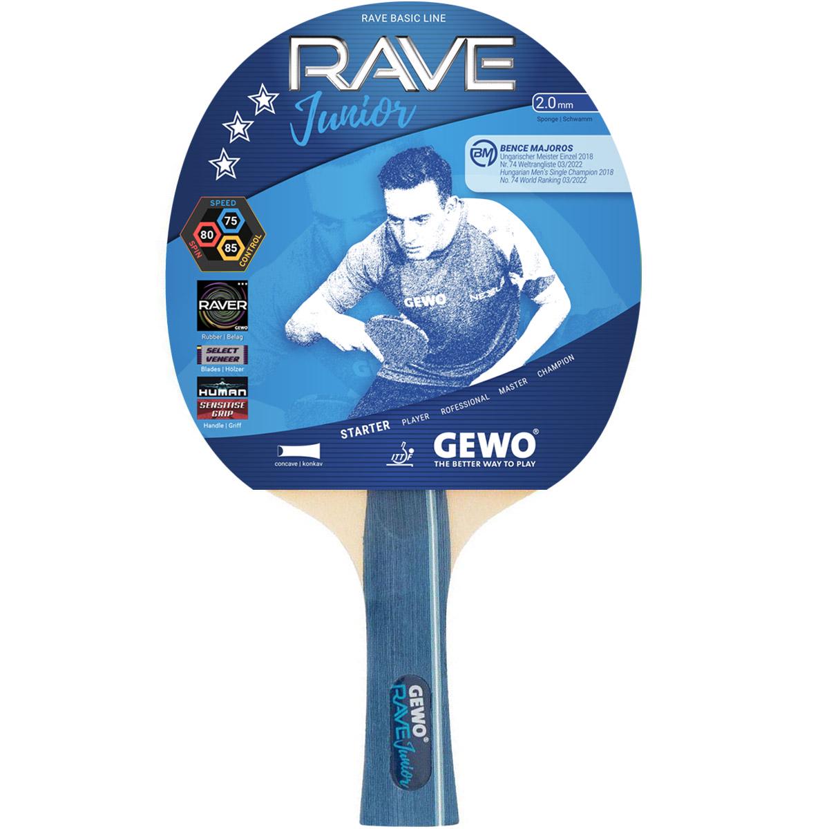 Ракетка для настільного тенісу Gewo Rave Junior FL (10939000011)