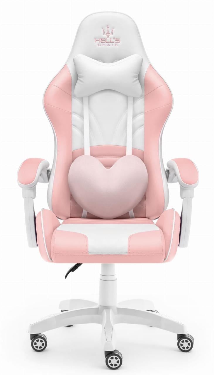 Кресло компьютерное Hell's Rainbow Pink-White (2477586389)