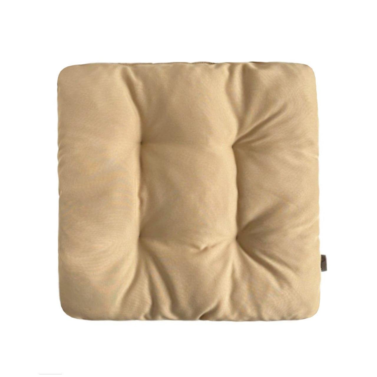 Подушка для стула/кресла/табурета 55х55х8 см Кремовый (2238085353)