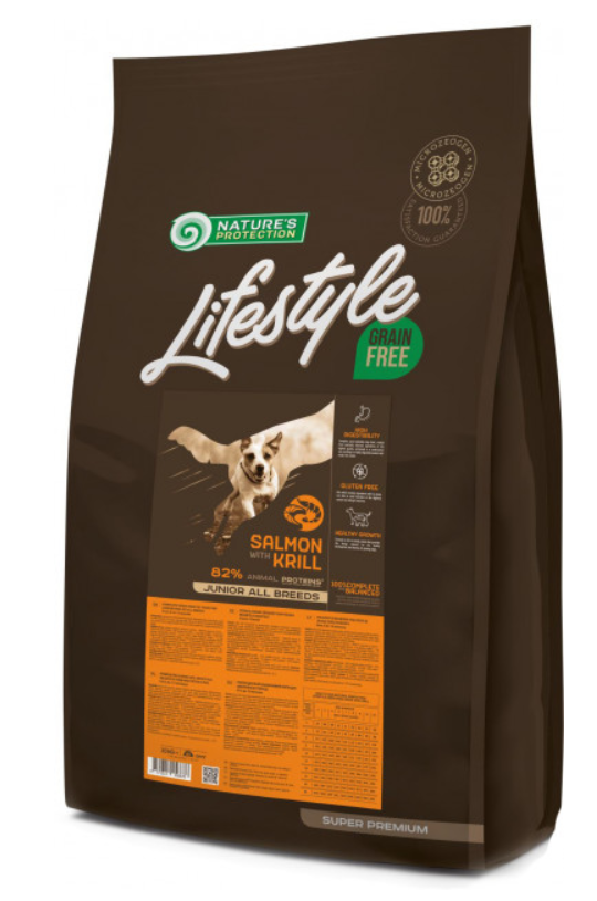 Корм для собак Nature's Protection Lifestyle Grain Free Salmon with Krill Junior 10 кг