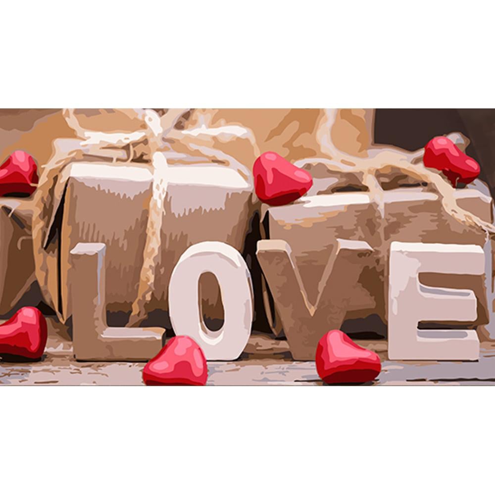 Картина по номерам Strateg Love 50x25 см (Str-WW188)