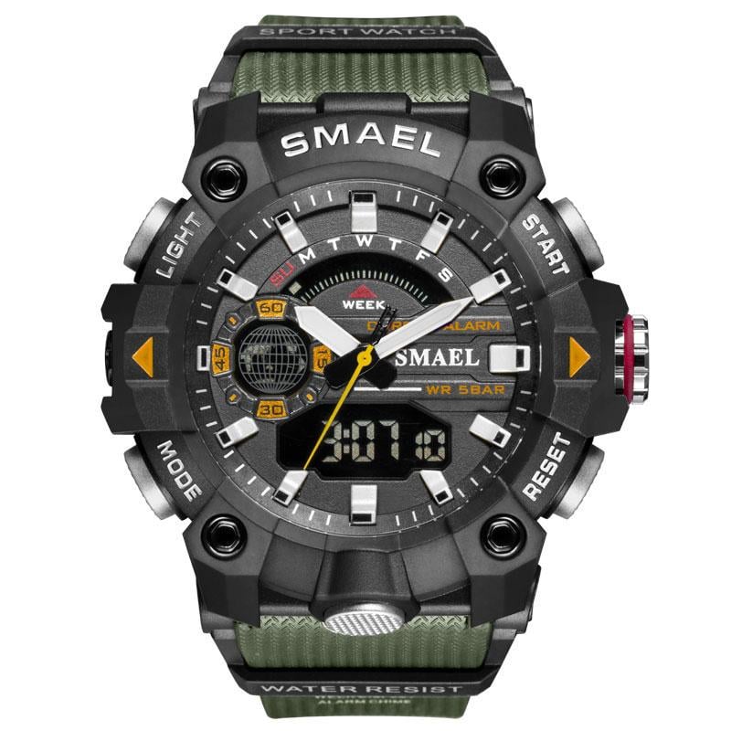 Годинник чоловічий наручний Smael 8040 watсh Army Green (15160)