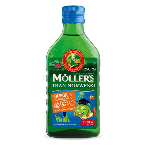 Комплекс Омега-3 Mollers Рыбий Жир Жидкий Норвежский Фруктовый вкус из печени трески 250 мл (35820102)