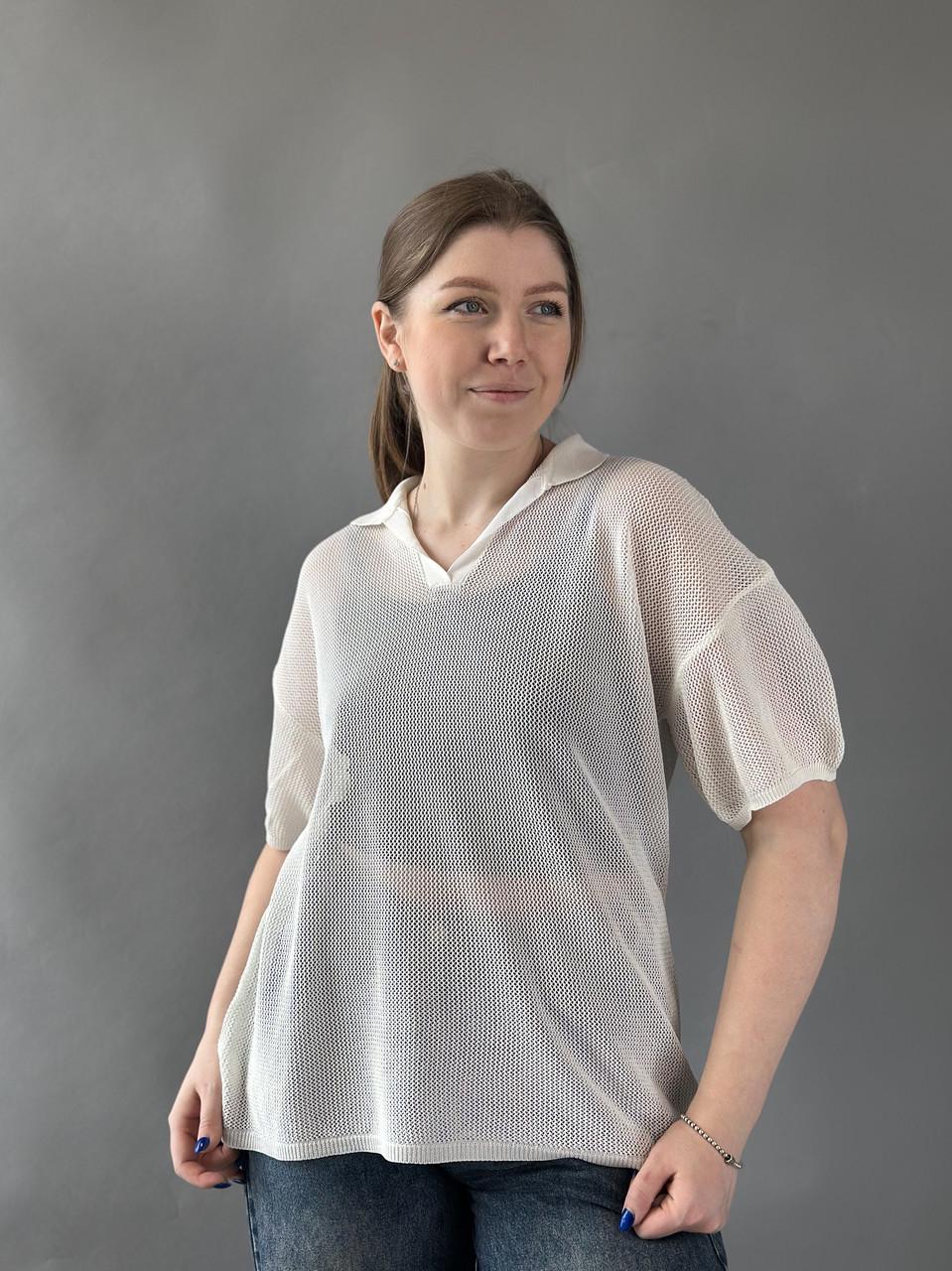 Футболка жіноча VivaVerba трикотаж сітка L Білий (622915 white)