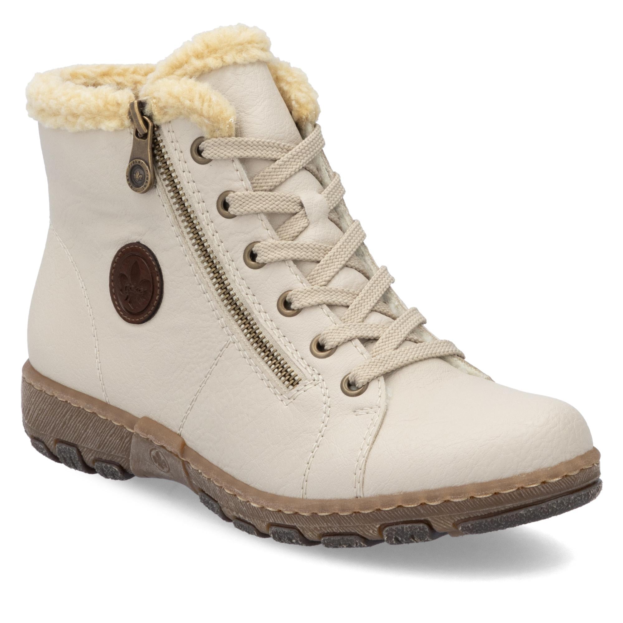 Ботинки женские зимние RIEKER повседневные р. 37 Кремовый (013913-37)