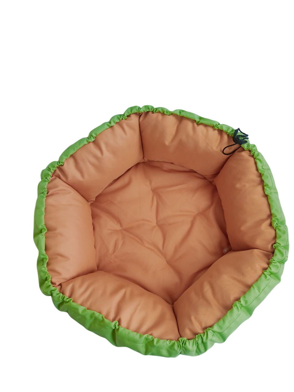 Лежанка для собак та котів 75x75 см Помаранчевий з зеленим (29272963) - фото 4 Лежанка для собак та котів 75x75 см Помаранчевий з зеленим (29272963) - фото 4