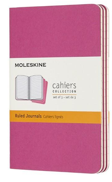 Набір блокнотів Moleskine Cahier маленький 3 шт. Рожевий (CH011D17)