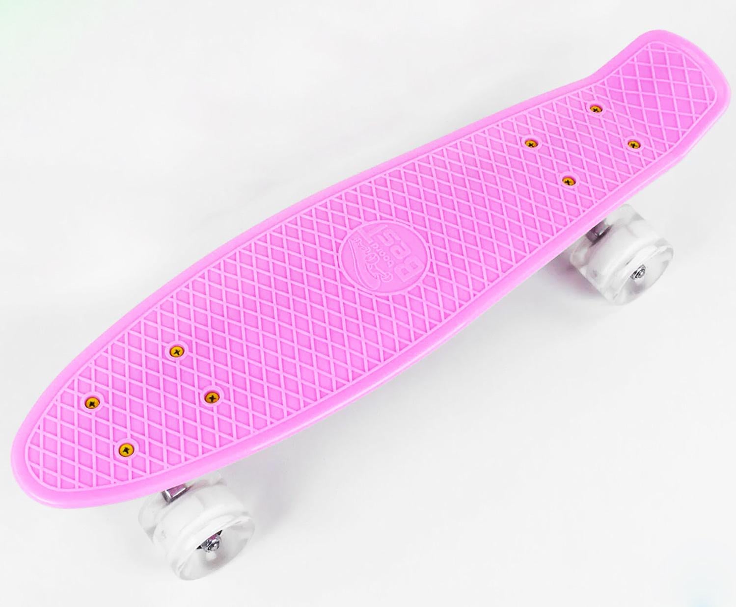 Пенниборд Best Board с PU колёсами светящимися Pink (99619)