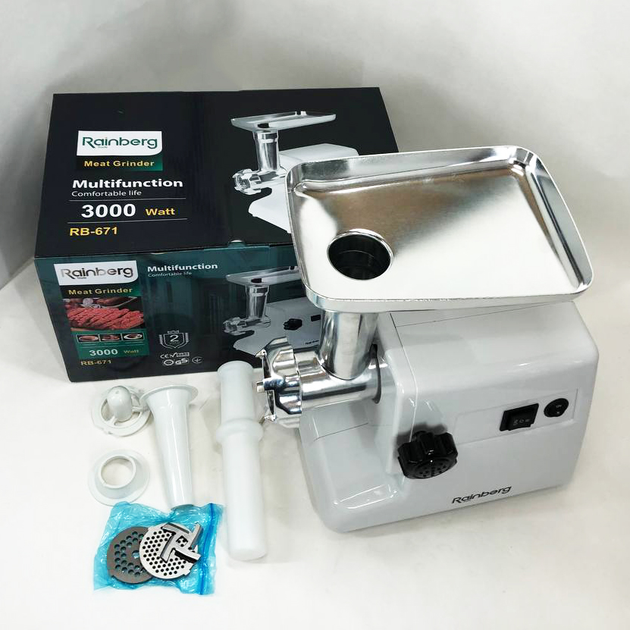 М'ясорубка Rainberg RB-671 3000 Вт (0193) - фото 3 М'ясорубка Rainberg RB-671 3000 Вт (0193) - фото 3