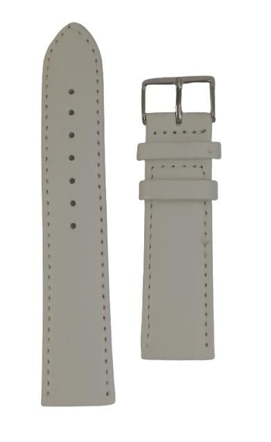 Ремешок для часов кожаный гладкий 22х175 мм Белый (3652) Ремешок для часов кожаный гладкий 22х175 мм Белый (3652)