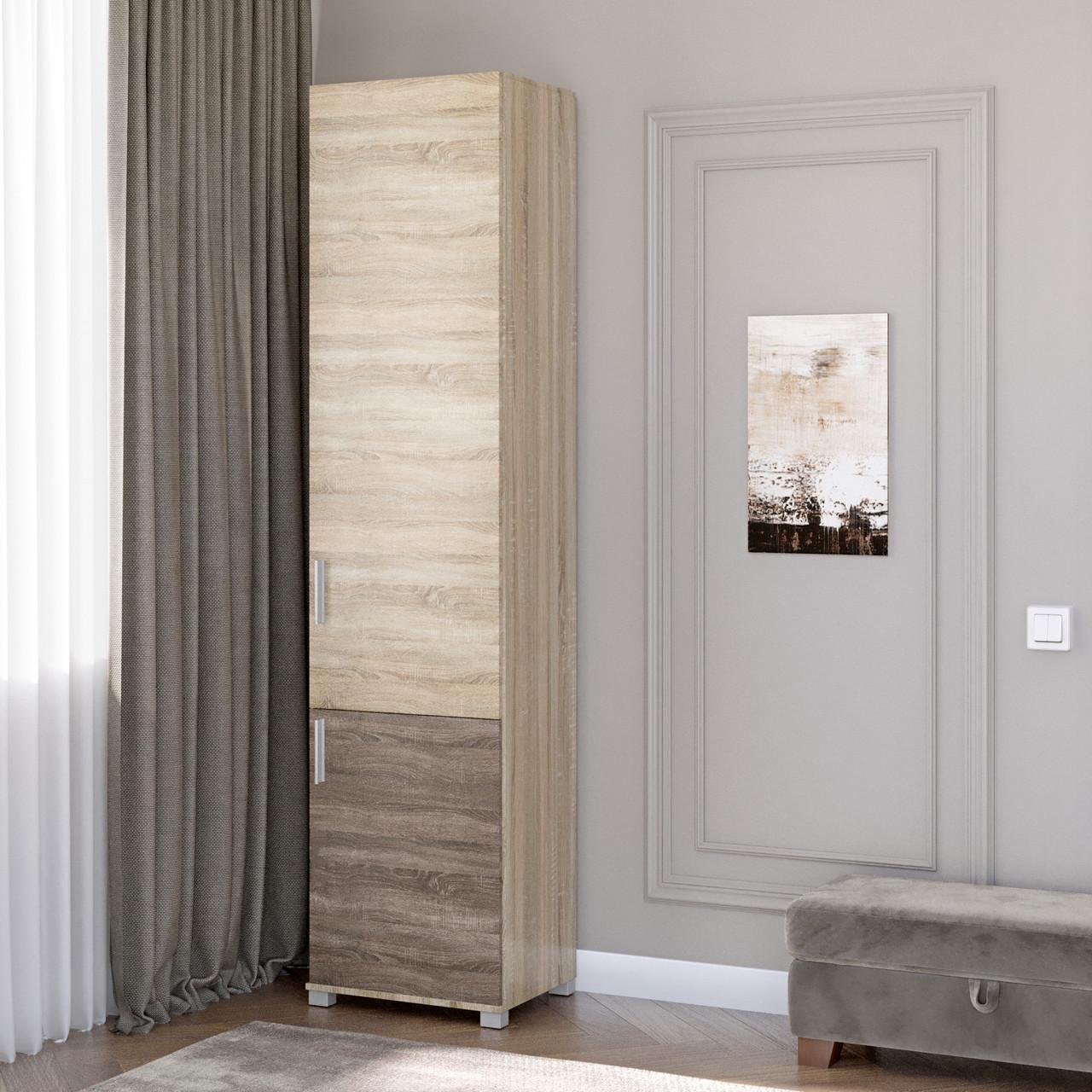 Шкаф-пенал закрыт Еверест Бриз-15 Сонома/Трюфель (DTM-2268)