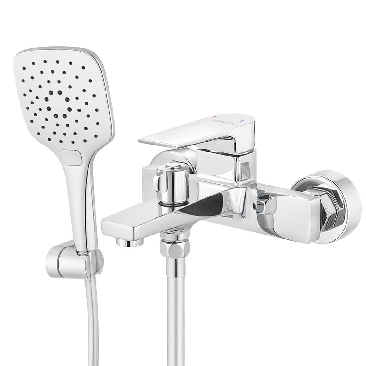 Смеситель для ванны Venta однорычажный с ручной лейкой Хром (BME307LC)