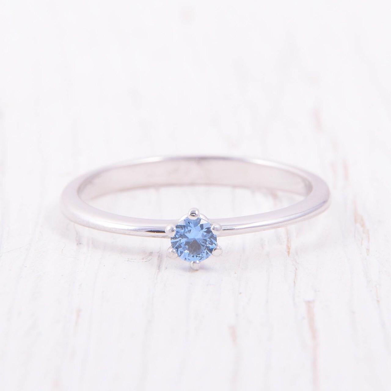 Кільце з білого золота із сапфіром (2245382064)