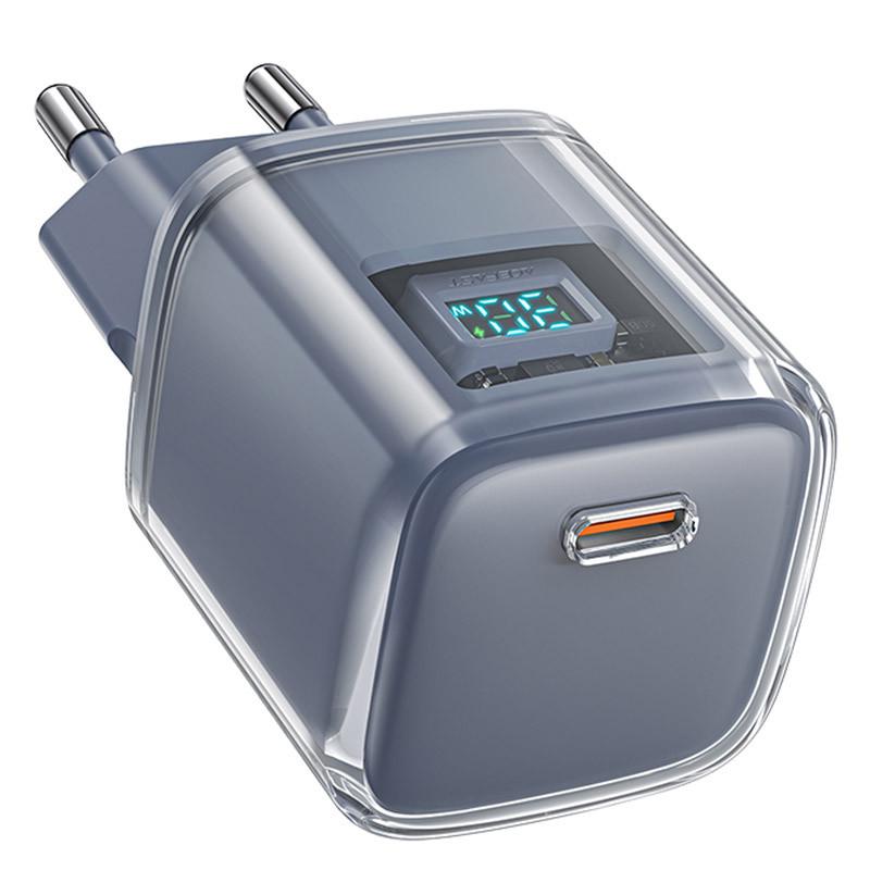 Зарядное устройство сетевое Acefast A53 Sparkling series PD30W GaN USB-C Mica Gray (00000065889_2)