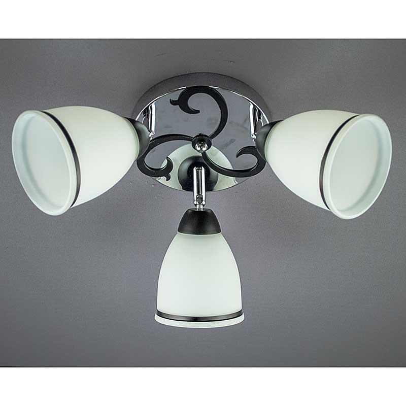 Люстра потолочная Light House SH-12608/3 CR+BK на три лампы Хром