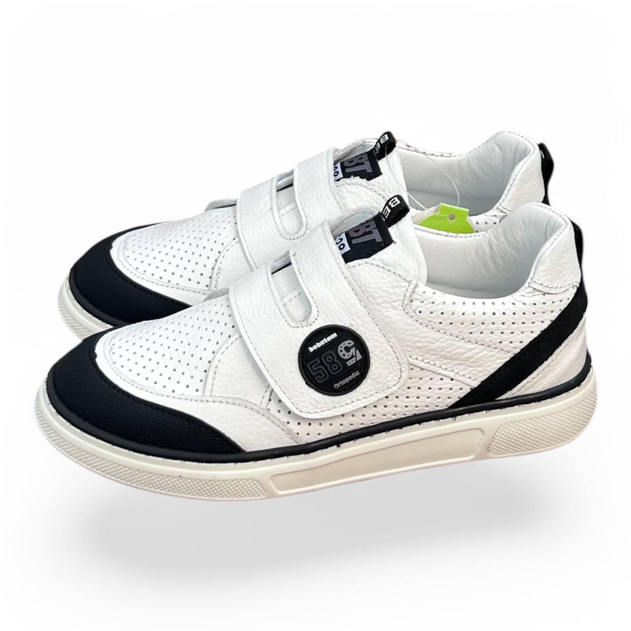 Кросівки шкіряні для хлопчика Bebetom р. 33 Білий (31642367)