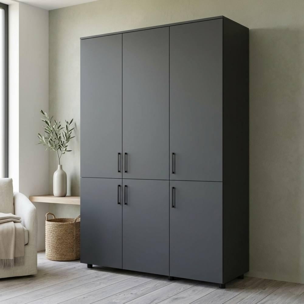 Шкаф для одежды Doros Торн 3 ДСП штанга 135х51,6х200 см Антрацит (DRS-012083)