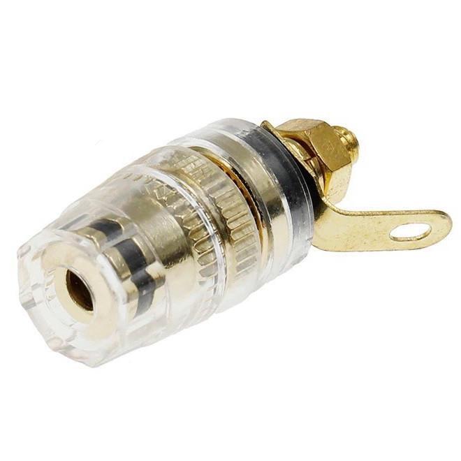 Штекер-коннектор SUNROZ Banana Plug 4 мм гнездо Gold/Black (A48560)