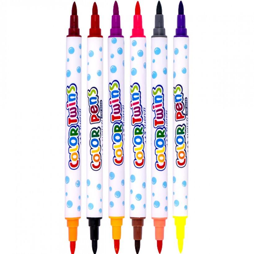 Набор фломастеров двухцветных COLOR-IT 18 цветов 9 шт. Разноцветный (AF-271-F-4)