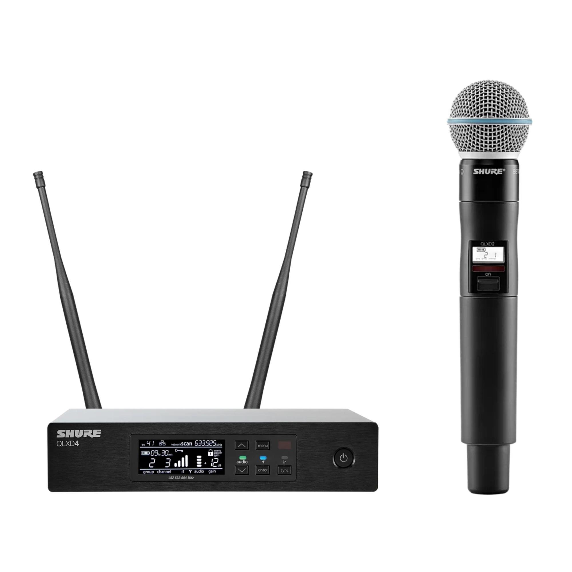 Радіосистема вокальна SHURE QLXD4 BETA 58A (0069) - фото 2