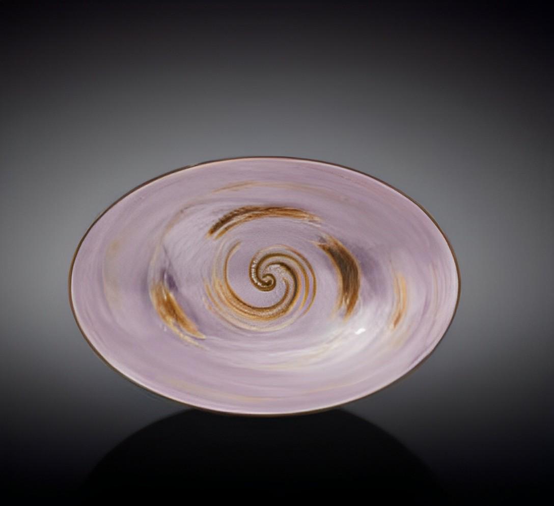 Блюдо овальное глубокое Wilmax SPIRAL LAVENDER 25х16,5х6см