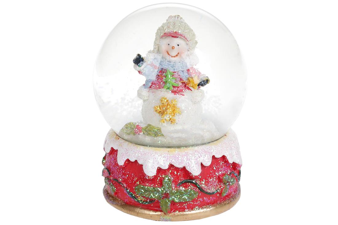 Декоративный водяной шар BonaDi Снеговик (129-052)