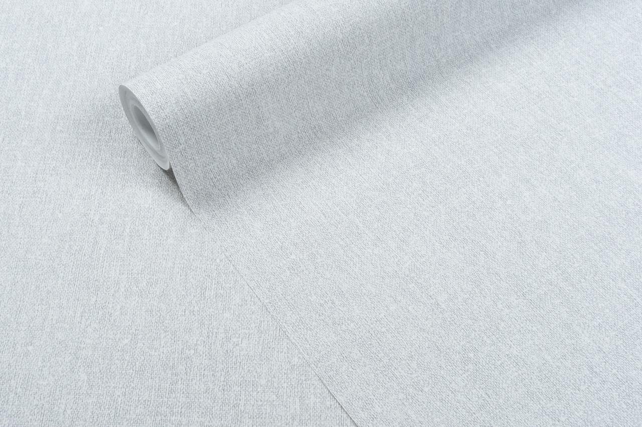 Обои флизелиновые LS Vinil Джут СШТ 3-1555 винил горячего тиснения 1,06х10,05 м Светло-серый