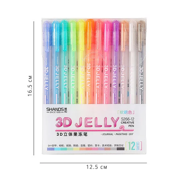 Набор ручек с эффектом 3D 12 шт. M00372 (17664314) - фото 6 Набор ручек с эффектом 3D 12 шт. M00372 (17664314) - фото 6