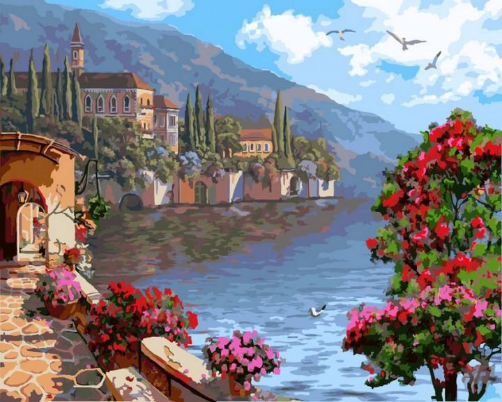 Картина по номерам Brushme Цветущая набережная 40x50 см (BK-GX9502)