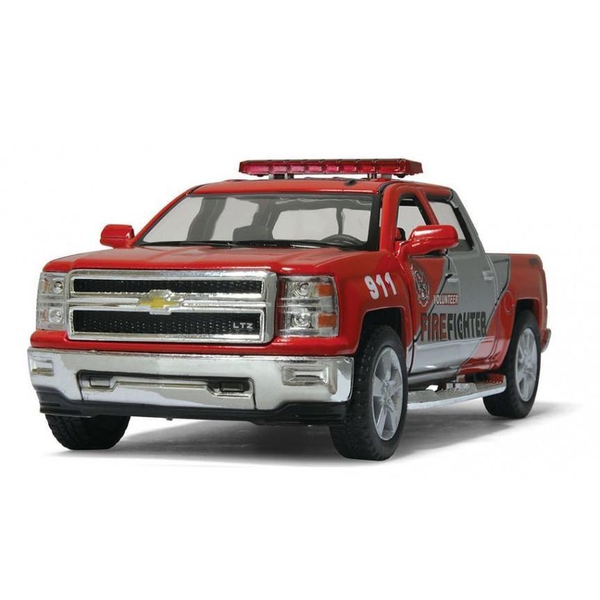 Машинка Інерційна firefighter chevrolet silverado 2014 kt5381wpr металева масштаб 1:46 Червоний (RLT8789)