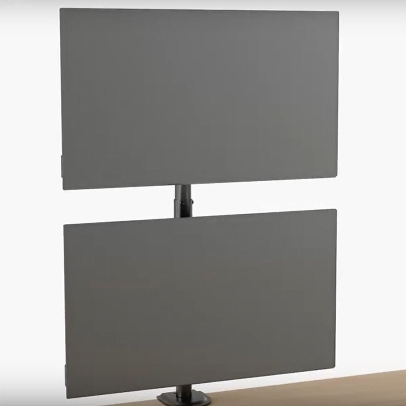 Кронштейн для монітора Brateck LDT66-C02V для двох моніторів 17-32" Чорний (22631558) - фото 5
